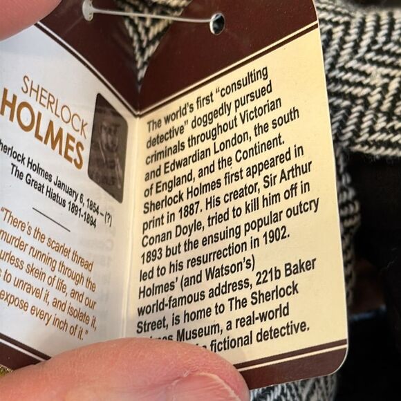 Sherlock Holmes "Little Thinker" 12 inch Plush Doll The Unemployed Philosophers - Picture 10 of 10